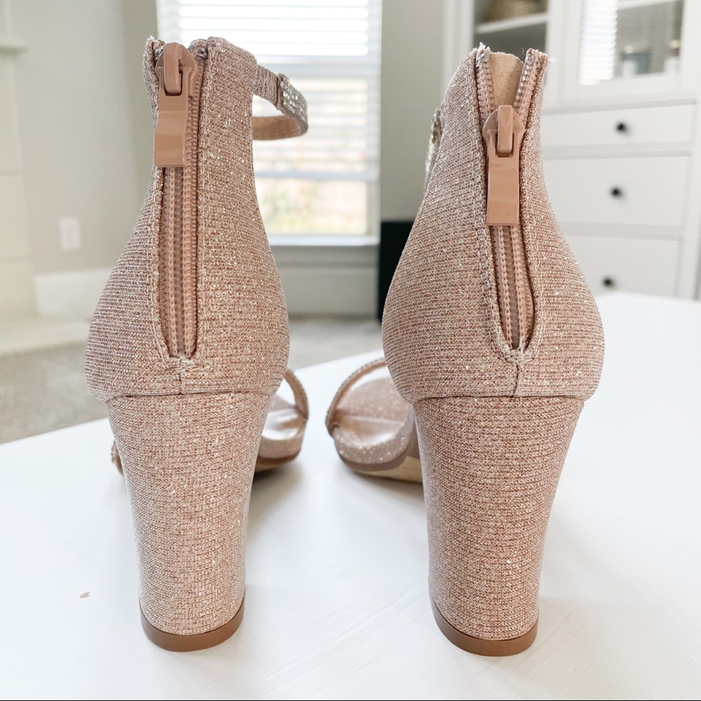 Top Moda Rosegold Glitter Heels Gallery-45 - Picture 5 of 8